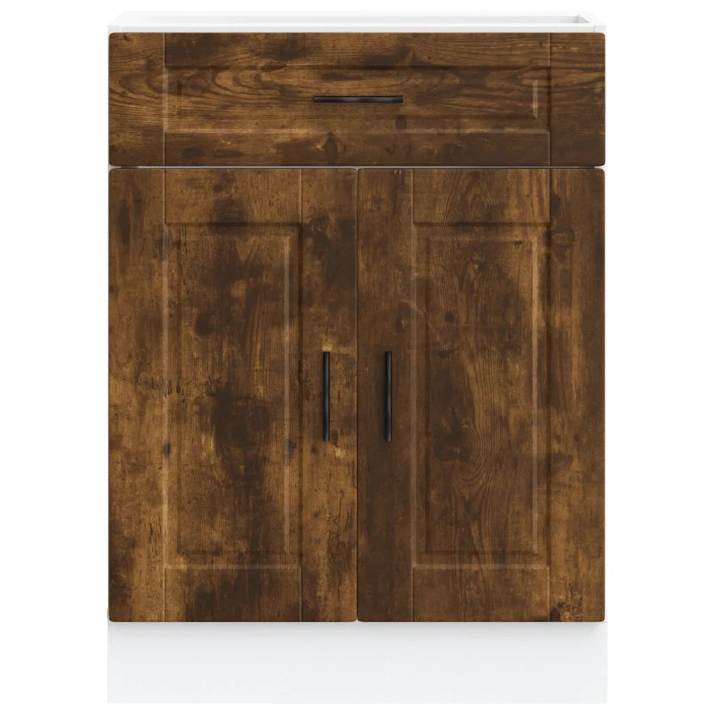 Base da Cucina Porto Rovere Fumo in Legno Multistrato 853972