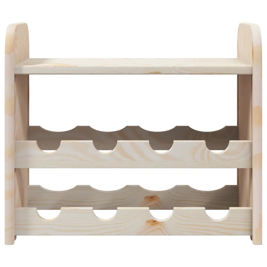 Portavini con Pannello Superiore 43x25x37cm Legno Massello Pino 4007556