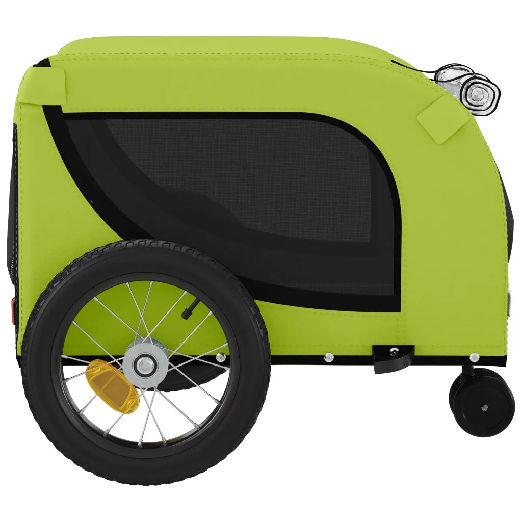 Rimorchio da Bici per Animali Verde e Nero Oxford e Ferro CFW8491529