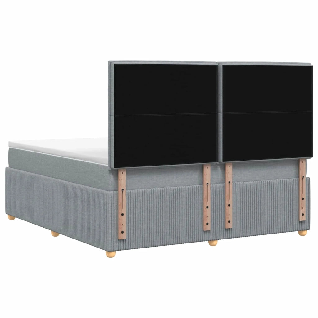 Letto box spring con materasso Grigio Chiaro 140 x 190 cm 3454382