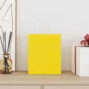 Sacchetti di Carta 50 pz con Manici Gialli 18x8x22 cm 4101992