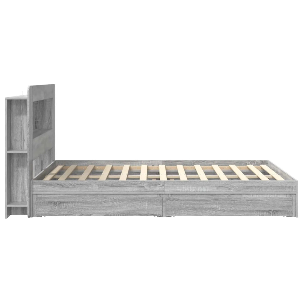 Telaio del letto con storage Sonoma grigio 140 x 200 cm 3433662