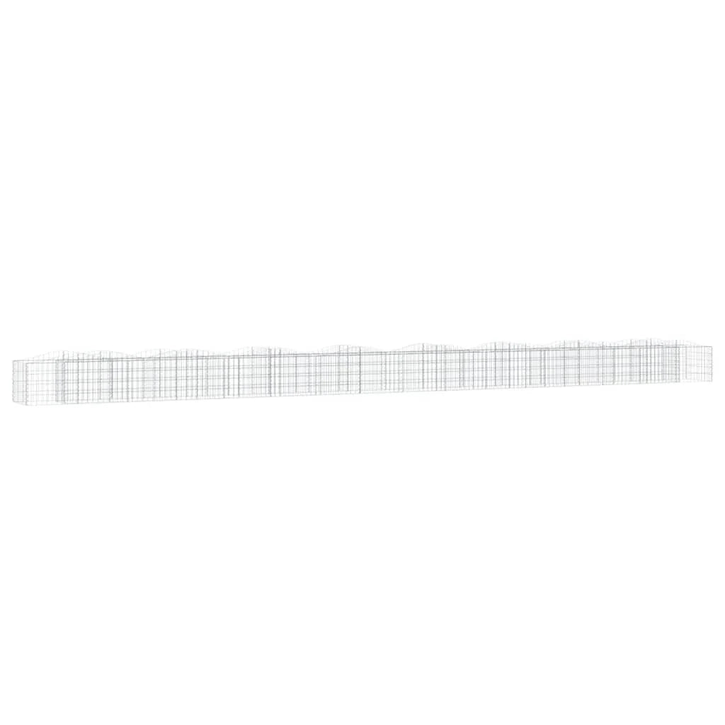 Gabbione ad arco rialzato 800 x 50 x 50 cm in ferro zincato Argento 02_0039944