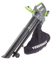 Aspiratore Soffiatore per Foglie a Batteria SAR40 con 2 Batterie 20V Copertura 300 mq con Batteria Verde e Nero