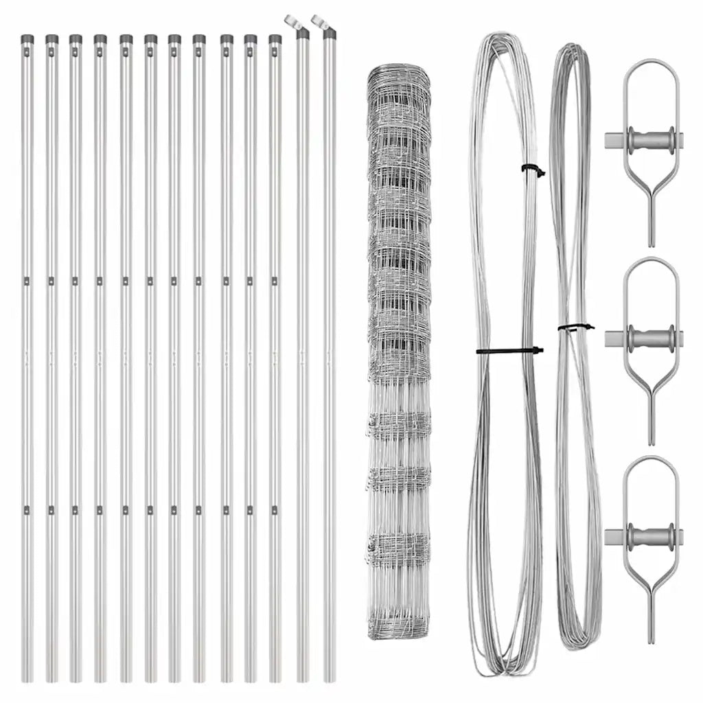 Palo della recinzione Zincato 25 x 1,4 m Acciaio