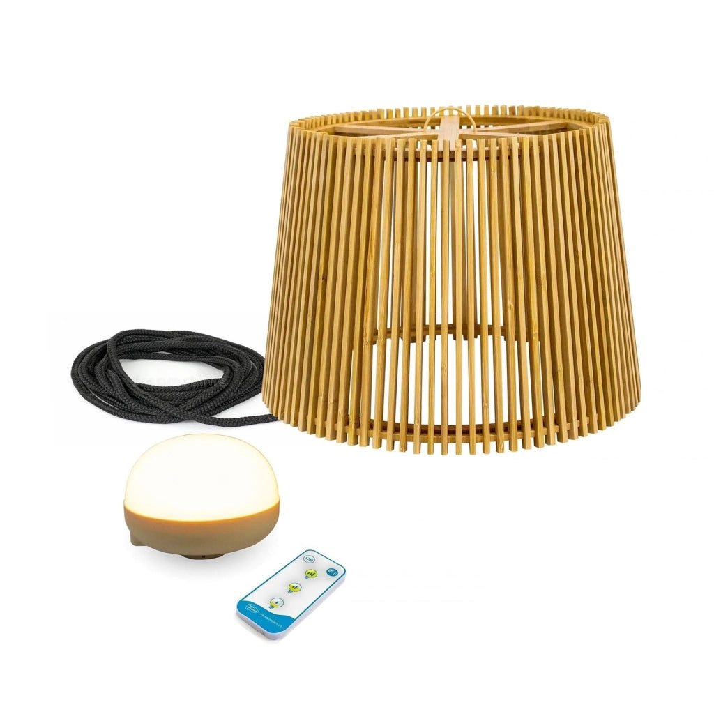 Newgarden 8435578509358 OKINAWA Lampada a sospensione LED ricaricabile IP54 dimmerabile con telecomando colore Marrone