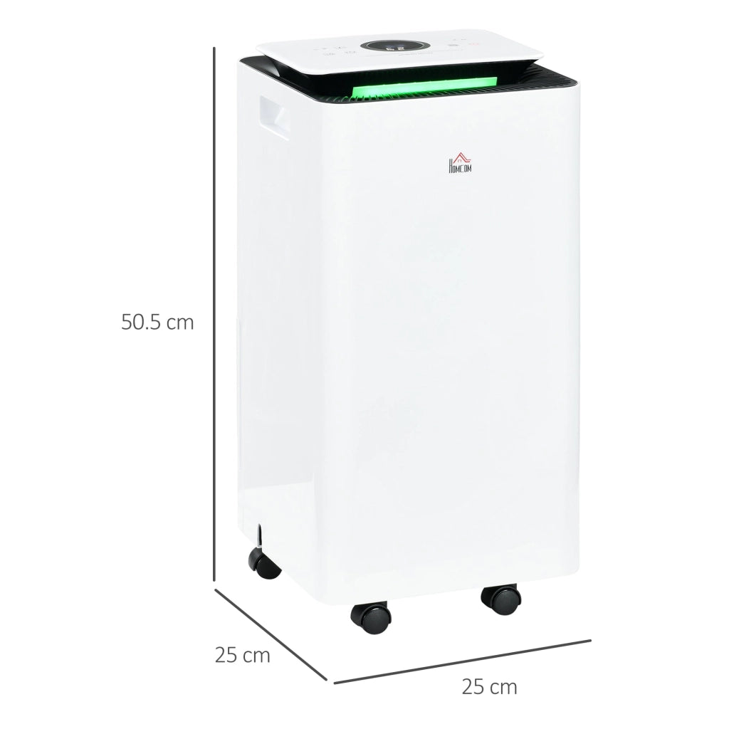 Deumidificatore Portatile da 10L 5 Modalità e Timer 25x25x50,5 cm Bianco