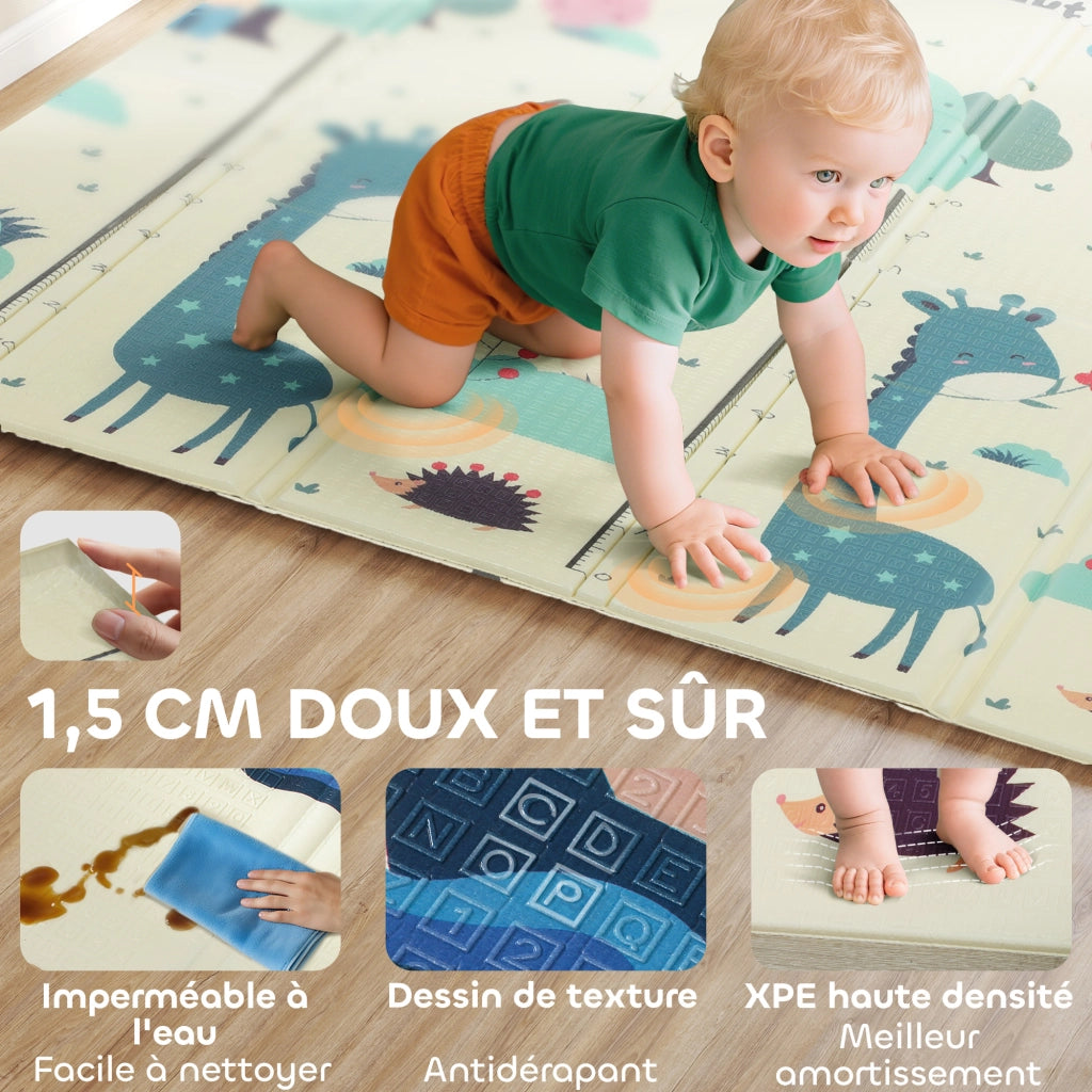 Tappeto da gioco per bambini ¨C Minimal ¨C Multicolore 196x176x1.5 cm