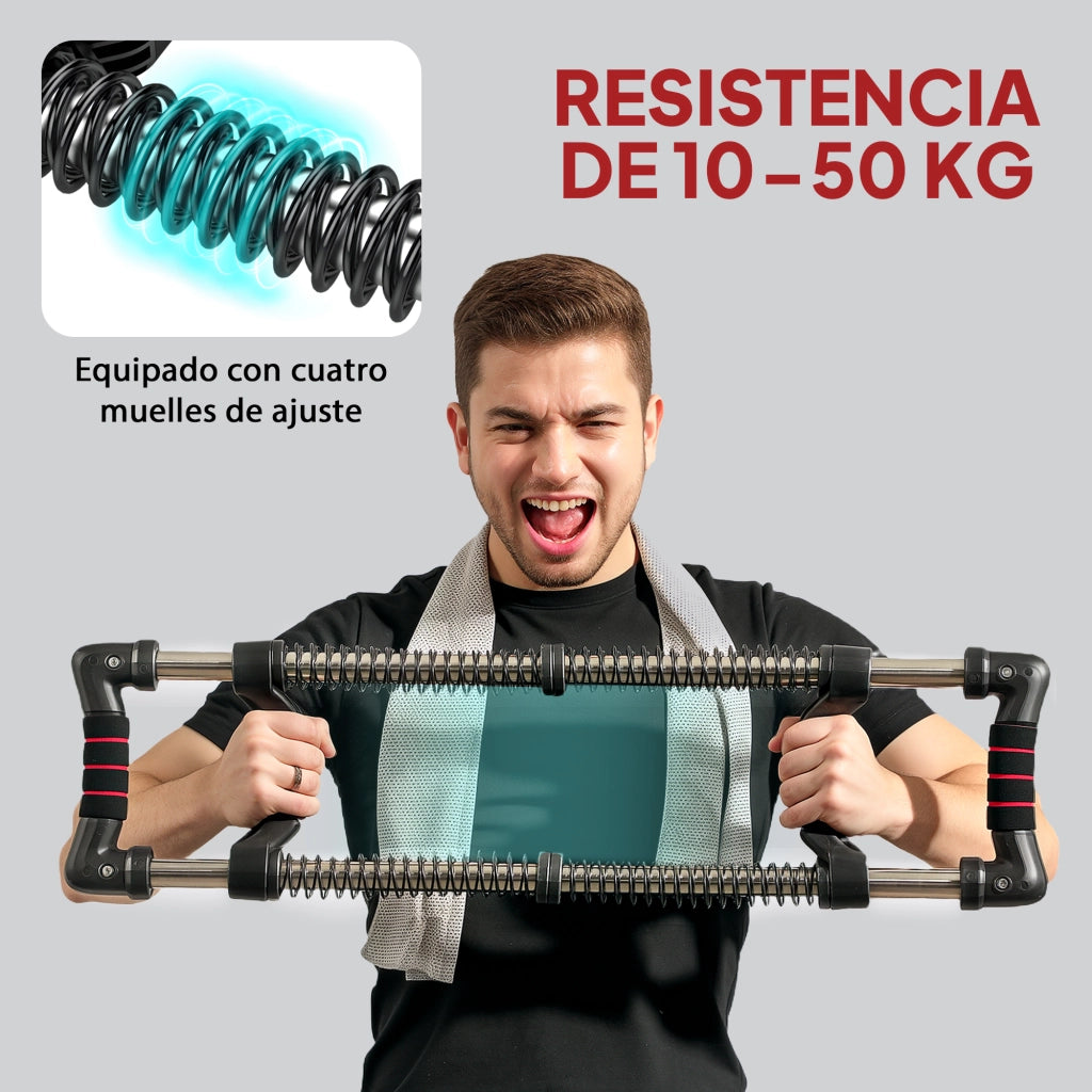 Espansore per petto con resistenza regolabile 10-50 kg ¨C zephmum ¨C Nero 80x22x5 cm