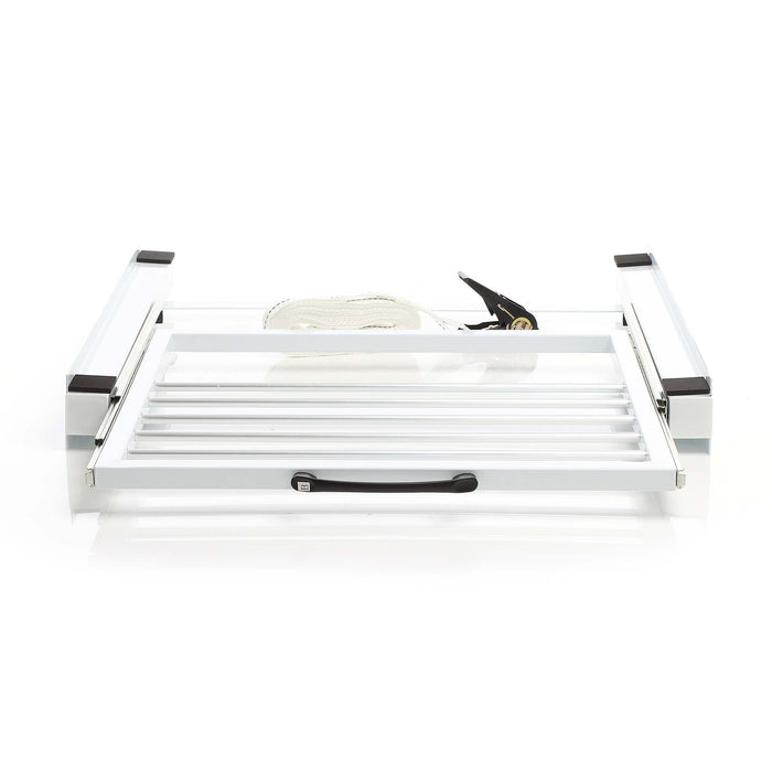 Kit sovrapposizione lavatrice asciugatrice max 150 kg con ripiano a barre estraibile