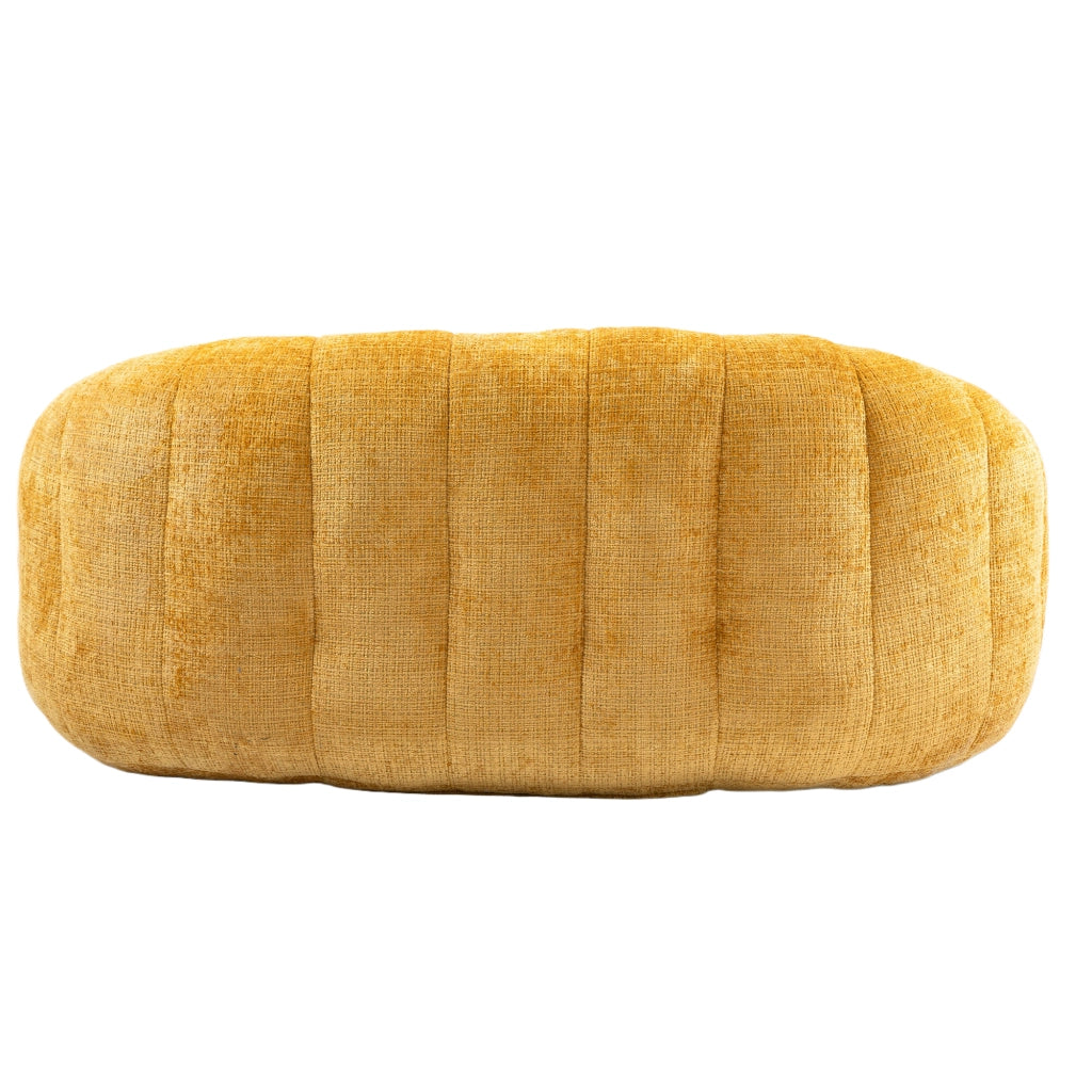 Divano Pouf Lazy Bag con Schienale Alto ¨C MINIMAL ¨C Giallo, Tessuto Chenille, per Adulti e Bambini