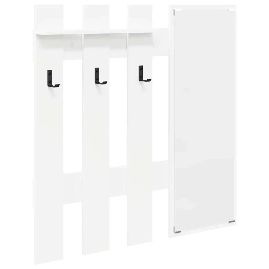vidaXL Appendiabiti a muro Bianco 100 x 10 x 100 cm Legno multistrato