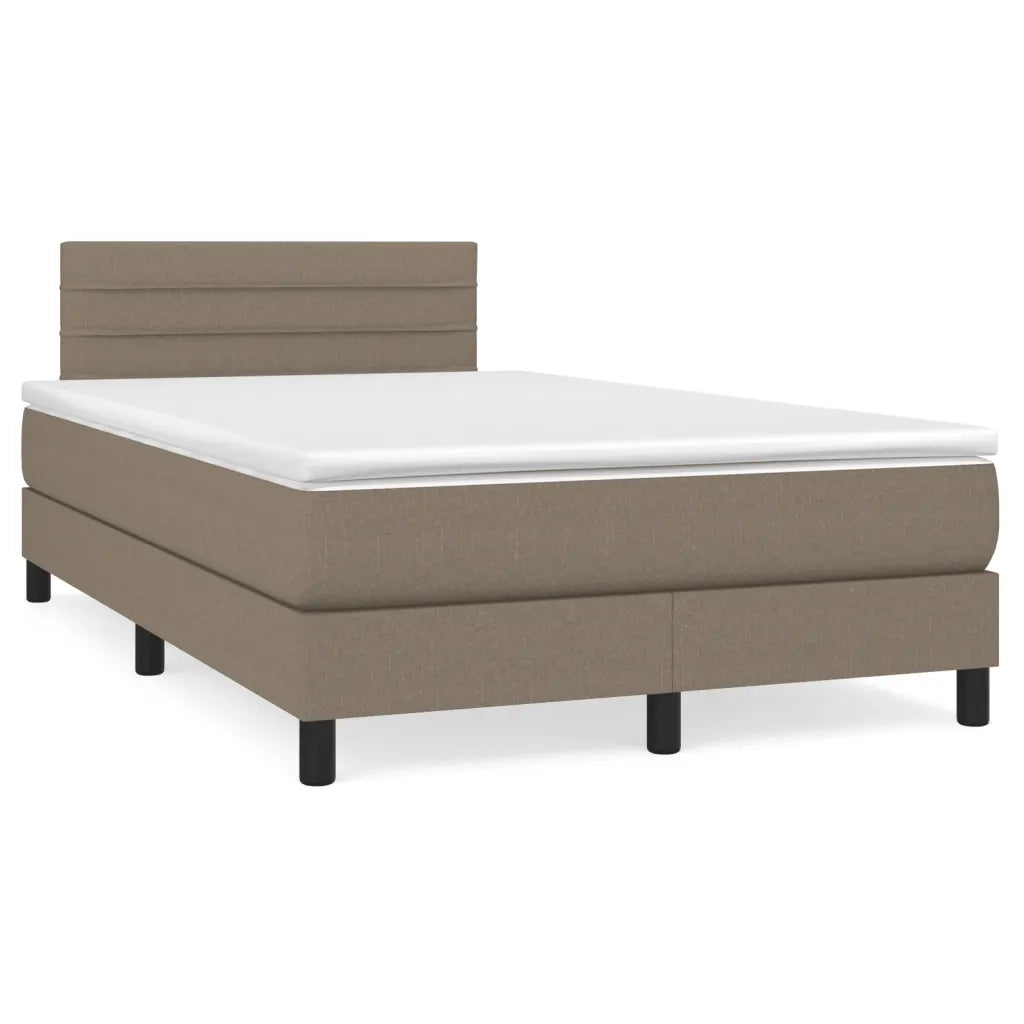 Giroletto a Molle con Materasso Tortora 120x190 cm in Tessuto 3269734