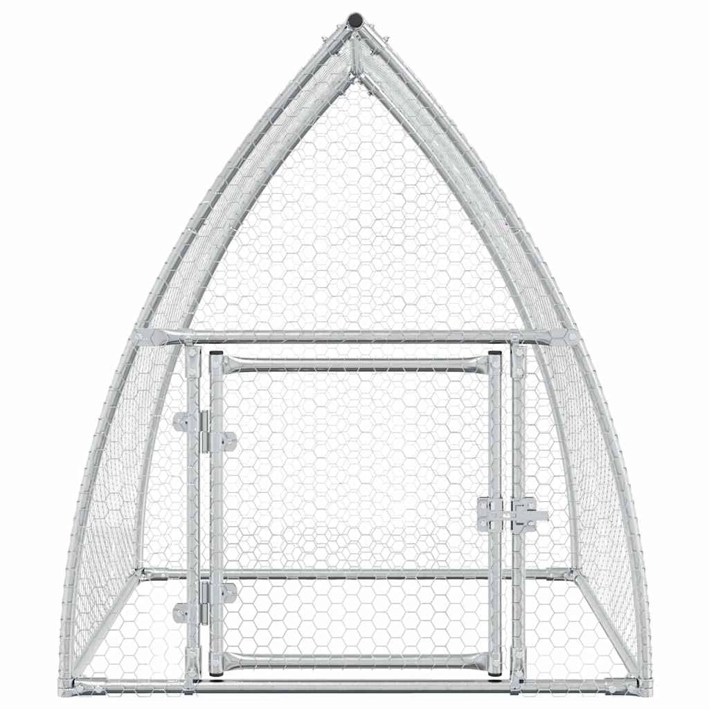 Pollaio argento 100 x 105 x 120 cm acciaio zincato Argento 02_0041665