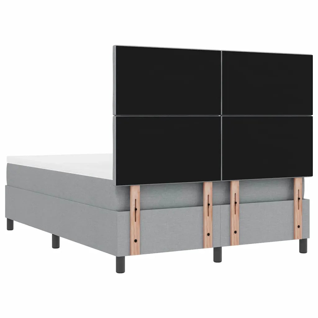 Letto a molle con testiera Grigio chiaro 160 x 200 cm Tessuto 3344156
