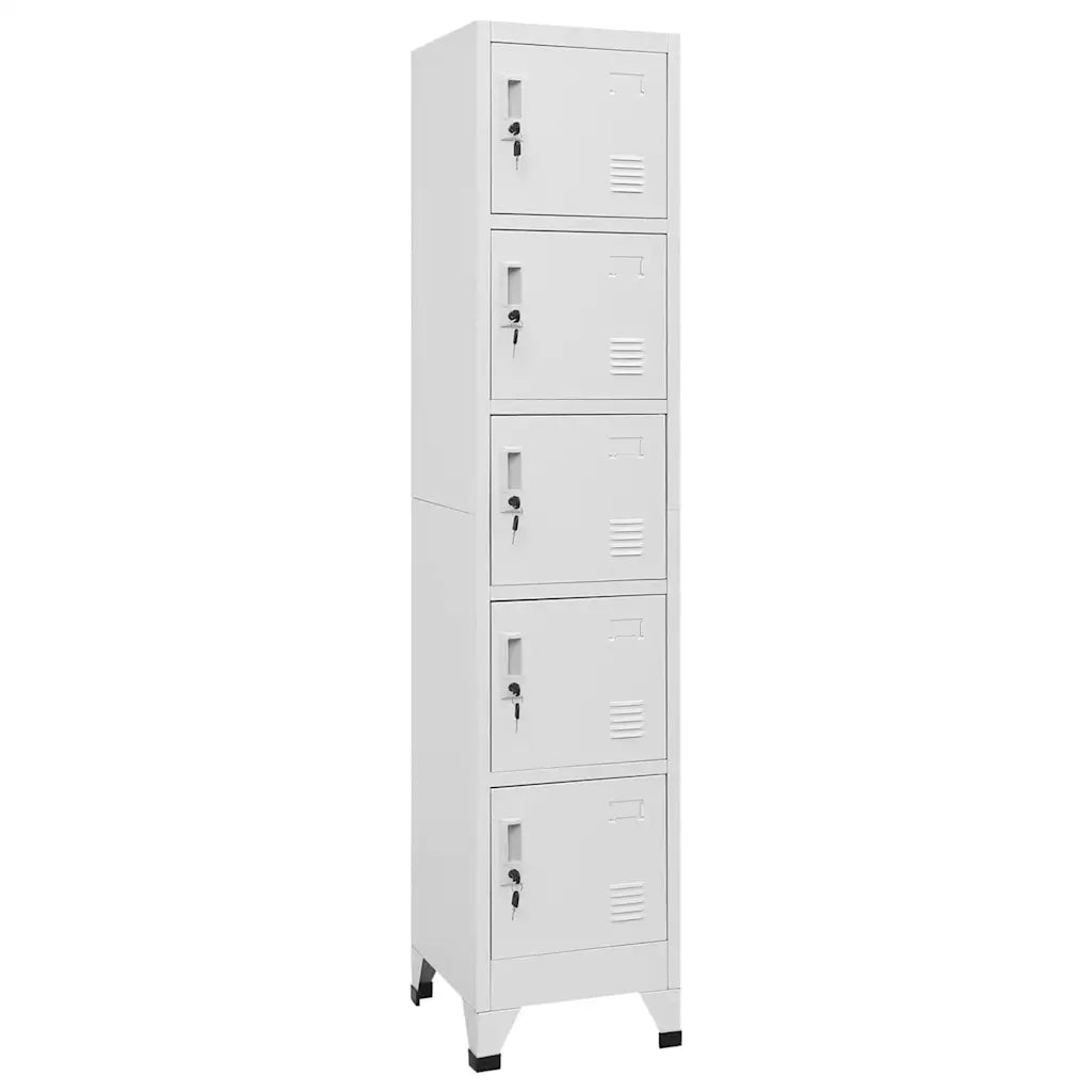 Armoire à casiers Gris Clair 38x40x180 cm Acier