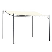 Pergola da giardino adossabile ¨C zephmum ¨C grigio, metallo, poliestere, 300x300 cm