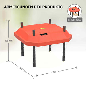 Fudajo Chioccia artificiale 30x30cm 50W Piastra termica per 20-25 pulcini con temperatura regolabile