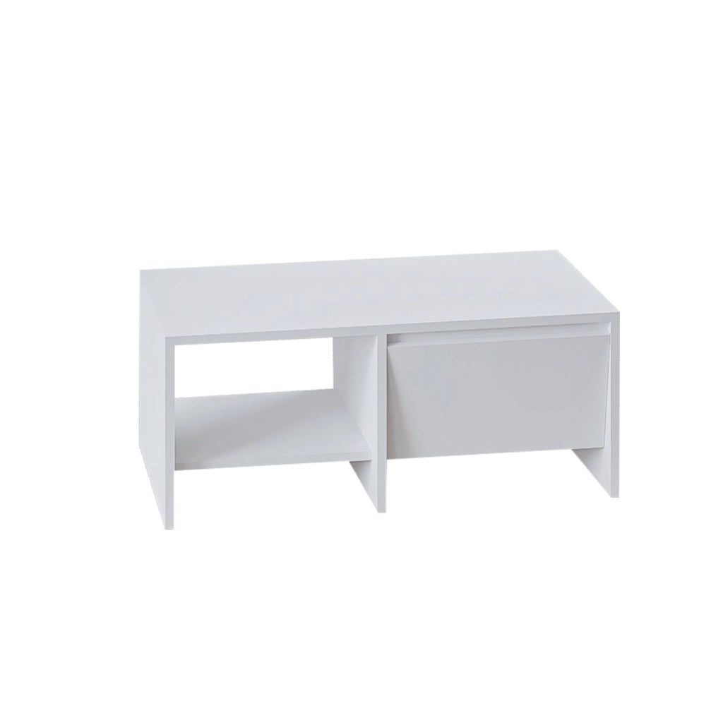 Tavolino in legno "Laris" - 90 x 45 x 35 cm - Bianco