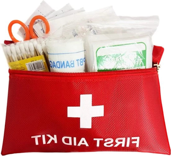 Kit di pronto soccorso esterno mini 94 pezzi per uso domestico viaggi in auto ufficio sport escursioni campeggio emergenze in ambiente esterno