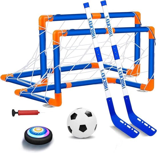 Set di Hockey da Tavolo 3-in-1 con Funzione di Simulazione di Hockey - Adatto per Bambini di 3-12 Anni - Uso Indoor e Outdoor