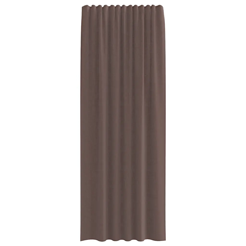 Tende in Voile con Tasche per Aste 2 pz Marrone 4102175