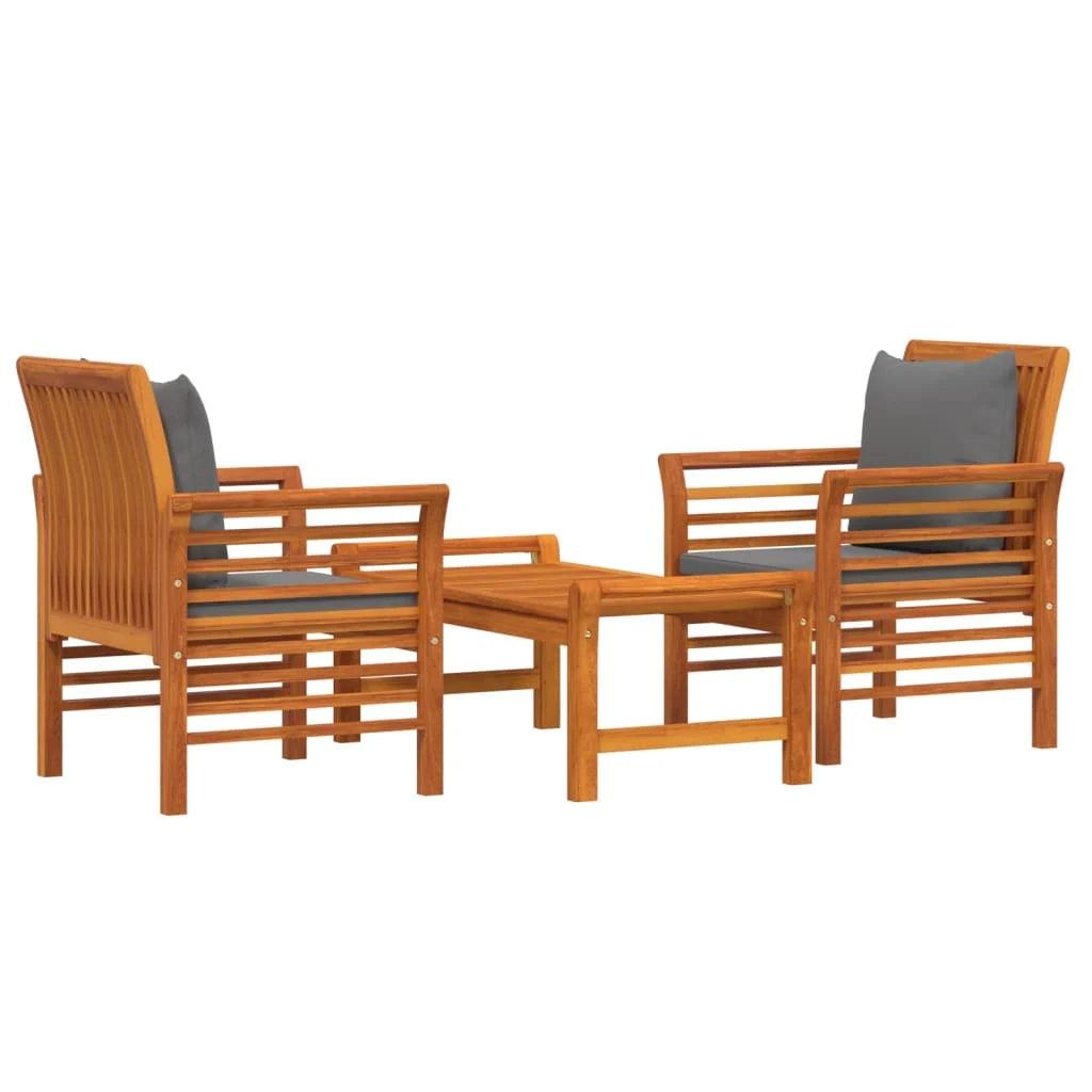 Set di mobili da giardino mobili da esterno 3 pezzi con cuscini legno massello di acacia 02_0015959