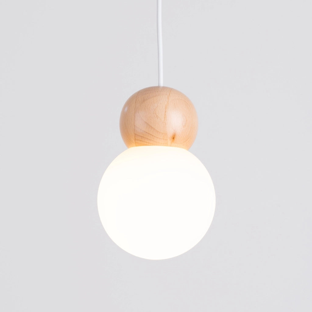 Lampada a sospensione Kalevi bianca legno 3xG9 PureLume