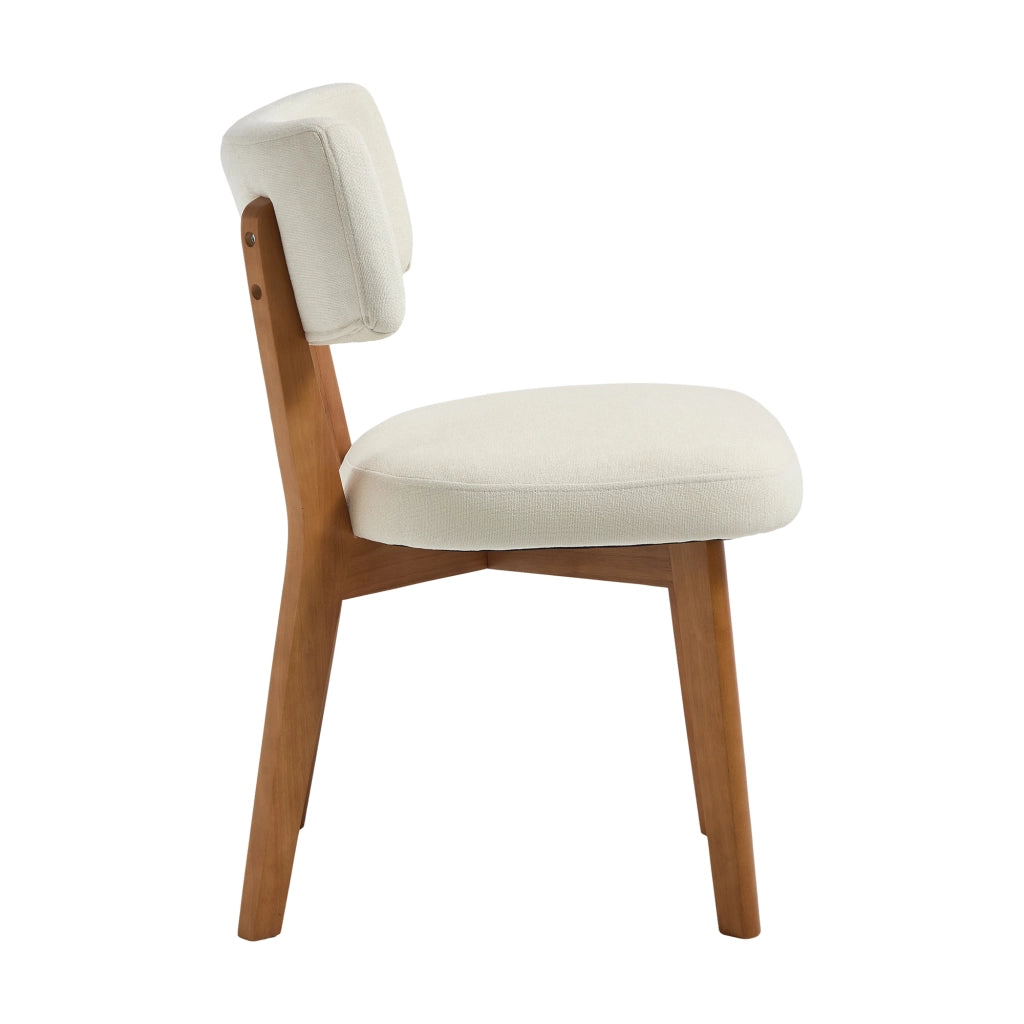 Sedie da Pranzo Set 2 Pezzi ¨C Xylo ¨C Tessuto Imbottite Gambe Legno Massello