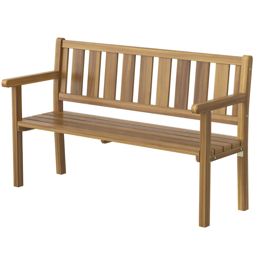 Panchina Giardino 2 Posti Legno Abete ¨C zephmum ¨C Teak 150x57x93 cm
