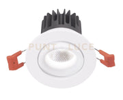 GFA1040C-  FARETTO DA INCASSO IN ALLUMINIO DIFFUSORE TRASPARENTE A LED 3000K 600LM 8W BIANCO D.8,5CM ORIENTABILE