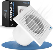 Ventilatore per bagno 100 mm con sensore di umidità e timer, silenzioso e potente - clima feel-good rilassante - 100 Silencio
