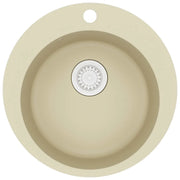 Lavello da Cucina in Granito Vasca Singola Tonda Beige CFW7628382