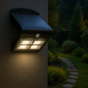 Double lampe solaire de sÃ©curitÃ© et d'Ã©clairage pour abri de jardin - Noir