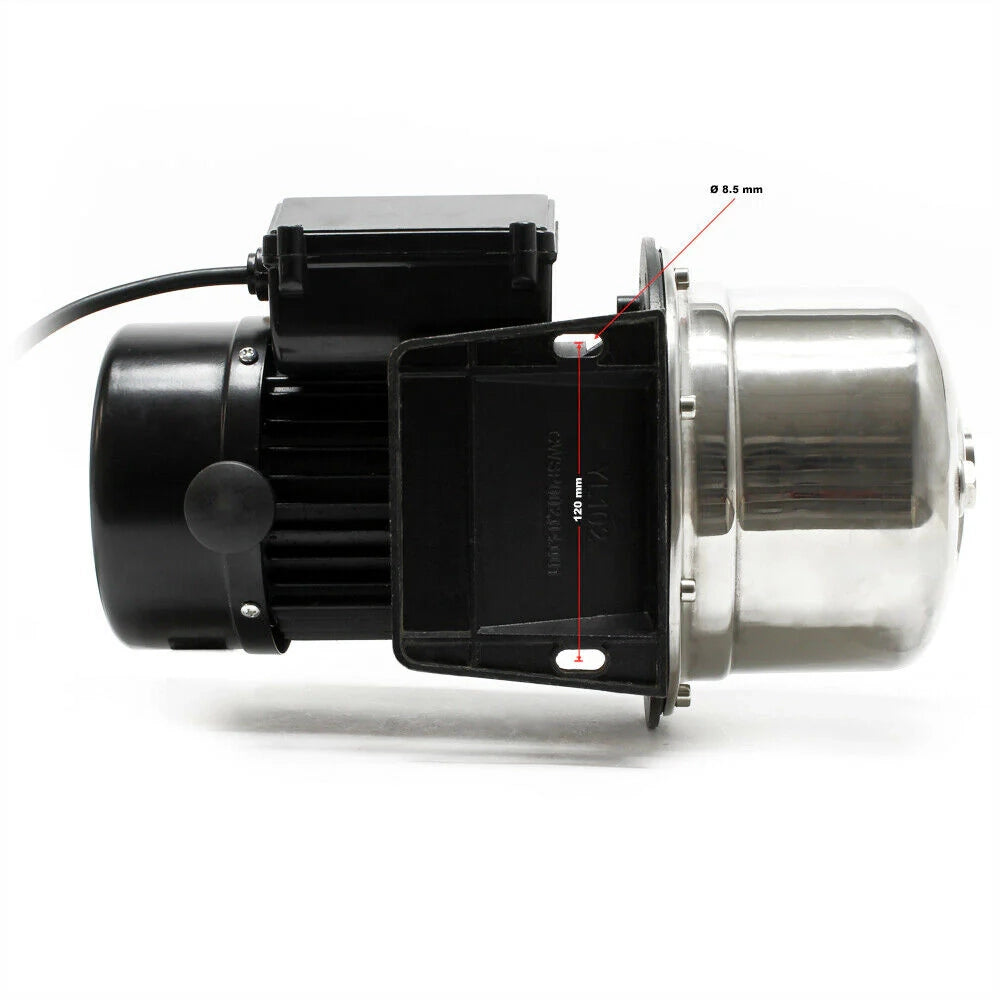 Pompa elettrica portatile per acqua da giardino acciaio fine 1100 watt 4600 litri all'ora 16_0002463