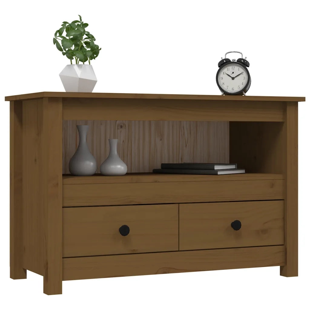 Mobile Porta TV ambra 79x35x52 cm in Legno Massello di Pino 821500