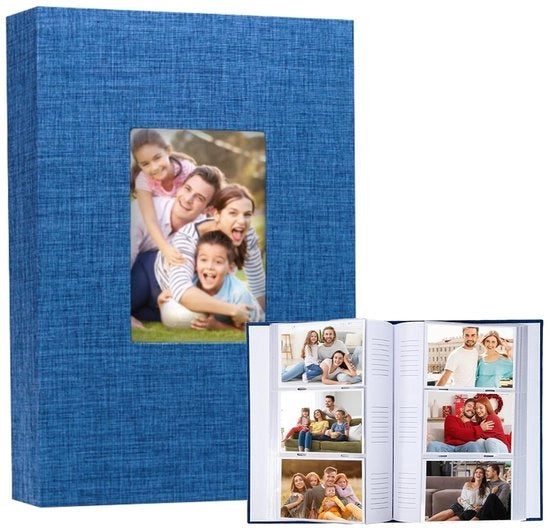 Album Fotografico in Lino 10x15 cm - 300 Fotografie con Spazio per Note