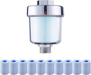 Filtro per doccia con 10 elementi filtranti sostituibili - riduce la seccchezza e la prurito - filtro per calcare per acqua calcarea