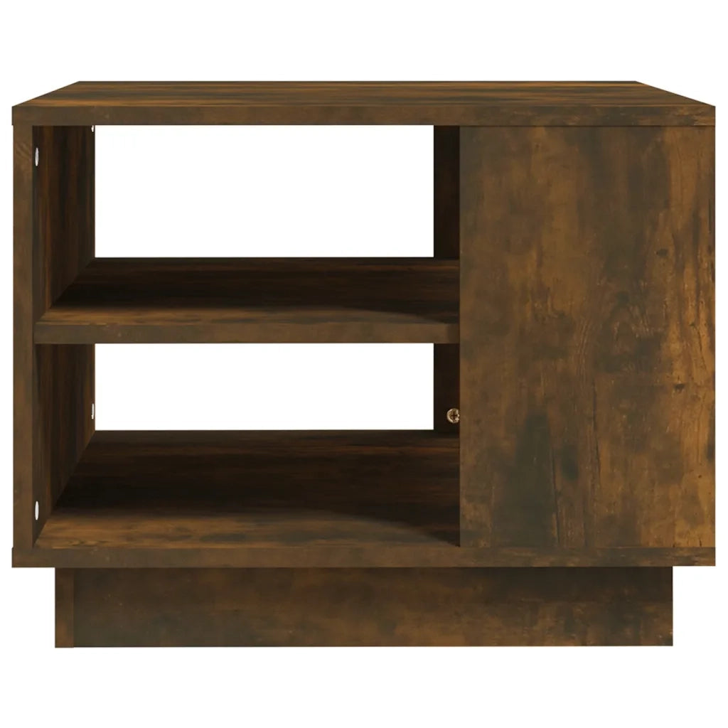 Tavolino da Salotto-Tavolino da soggiorno-Tavolo Rovere Fumo 55x55x43 cm in Truciolato