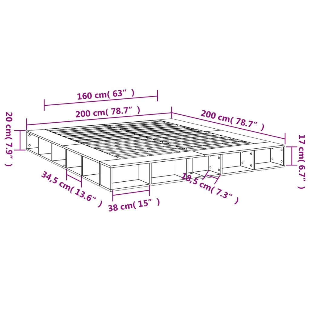 Giroletto Bianco 200x200 cm in Legno Multistrato