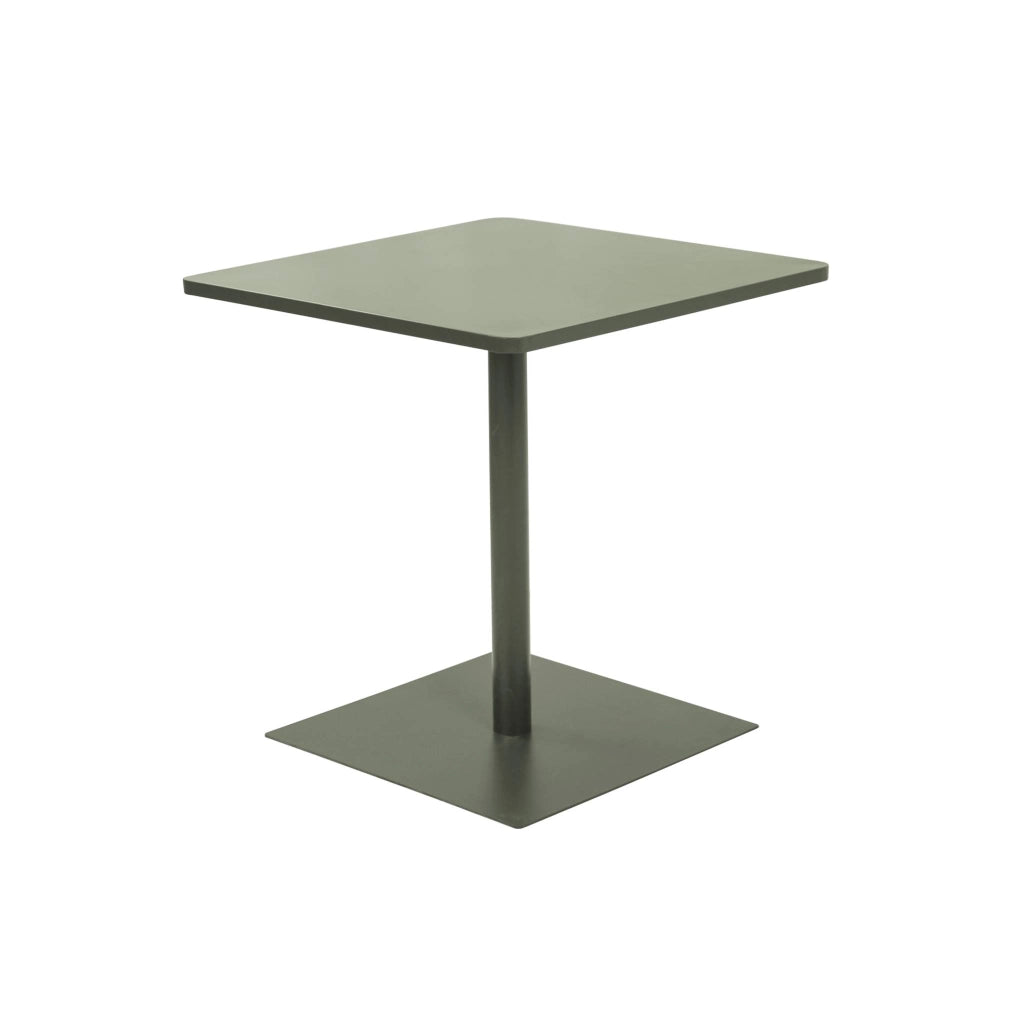 Tavolo da giardino quadrato in acciaio, 70cm, verde kaki