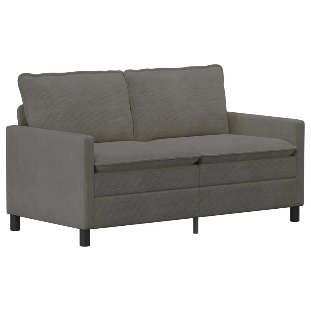 Set di divani 2 pcs Grigio Chiaro Tessuto