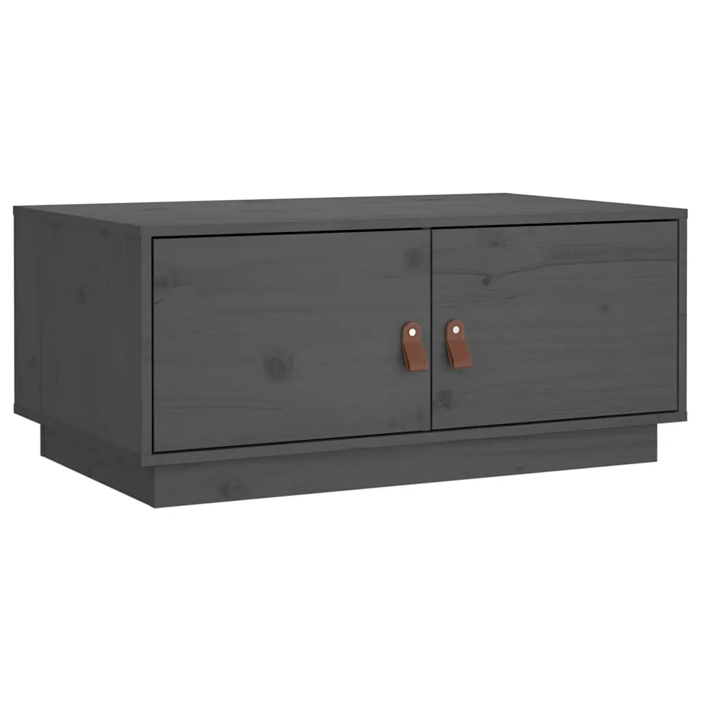 Tavolino da salotto | Tavolino da caff¨¨ | Tavolino da Soggiorno Grigio 80x50x35cm in Legno Massello di Pino