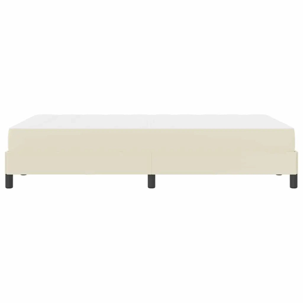 Struttura del letto con materasso Crema 120 x 200 cm Tessuto