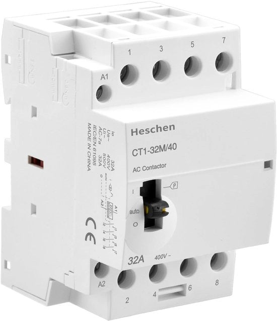 Protezione AC modulare - 32A - Interruttore manuale - 4 poli - Protezione termica - Per uso domestico - Modello CT1-3
