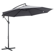 Parasole da giardino octogonale pieghevole ¨C zephmum ¨C grigio ?300x255H cm
