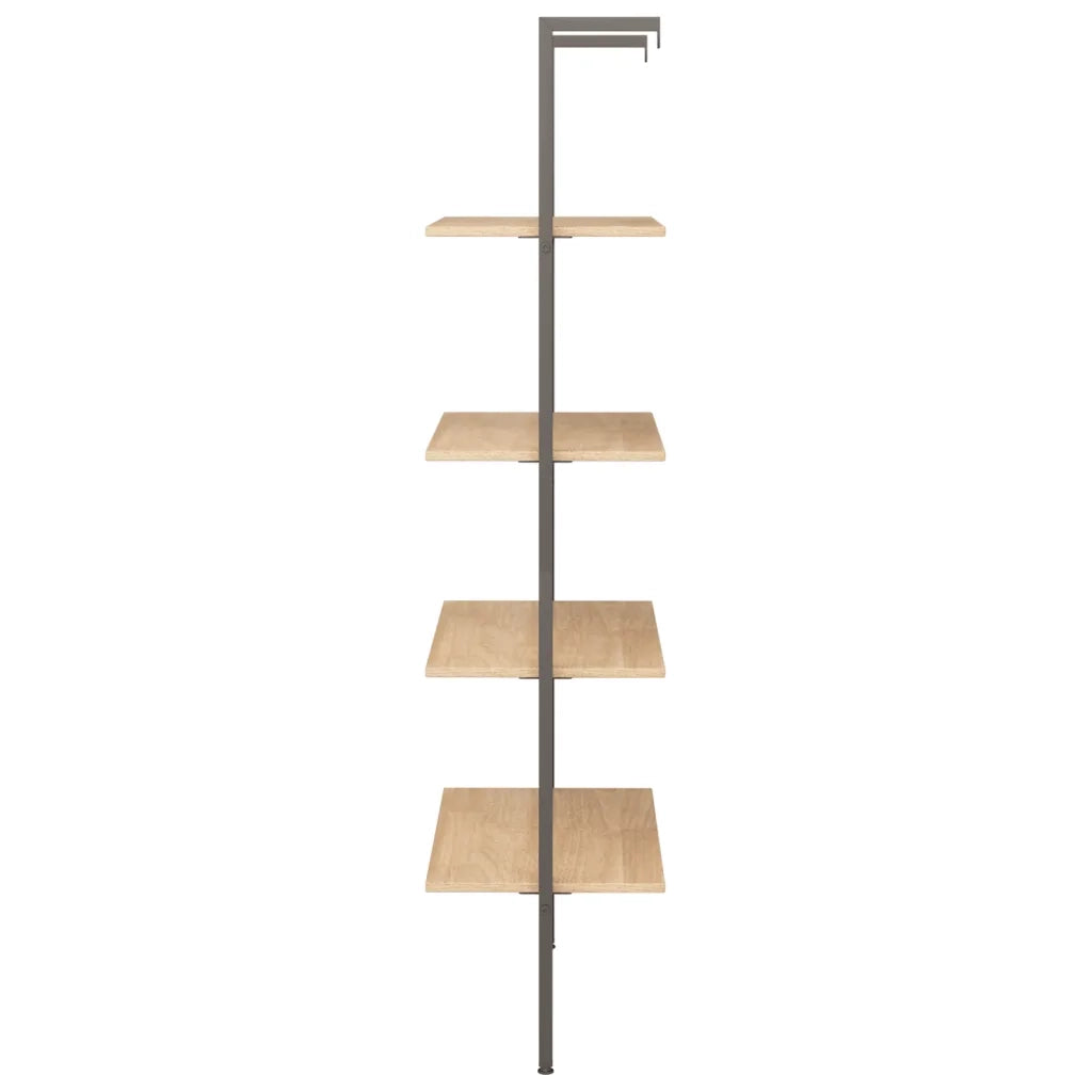 Scaffale Pendente 4 Livelli Marrone Chiaro e Nero 64x35x152,5cm 336382