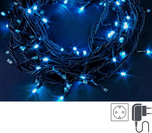 100 luci LED esterne blu con controller