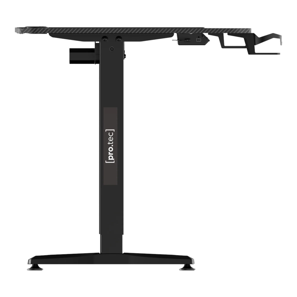 Scrivania da lavoro elettrica a L nera regolabile in altezza (73-118 cm) 03_0006656