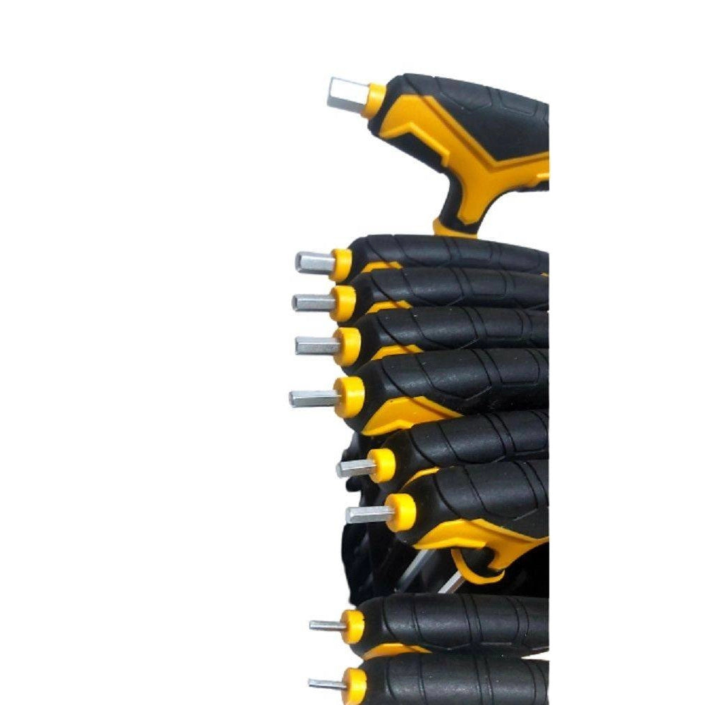 Trade Shop - Kit Serie 18 Chiavi A Brugola Esagonali Con Testa Sferica Torx Cromo Vanadio -